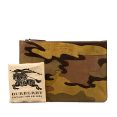 Suede Camouflage Patchwork Clutch_8