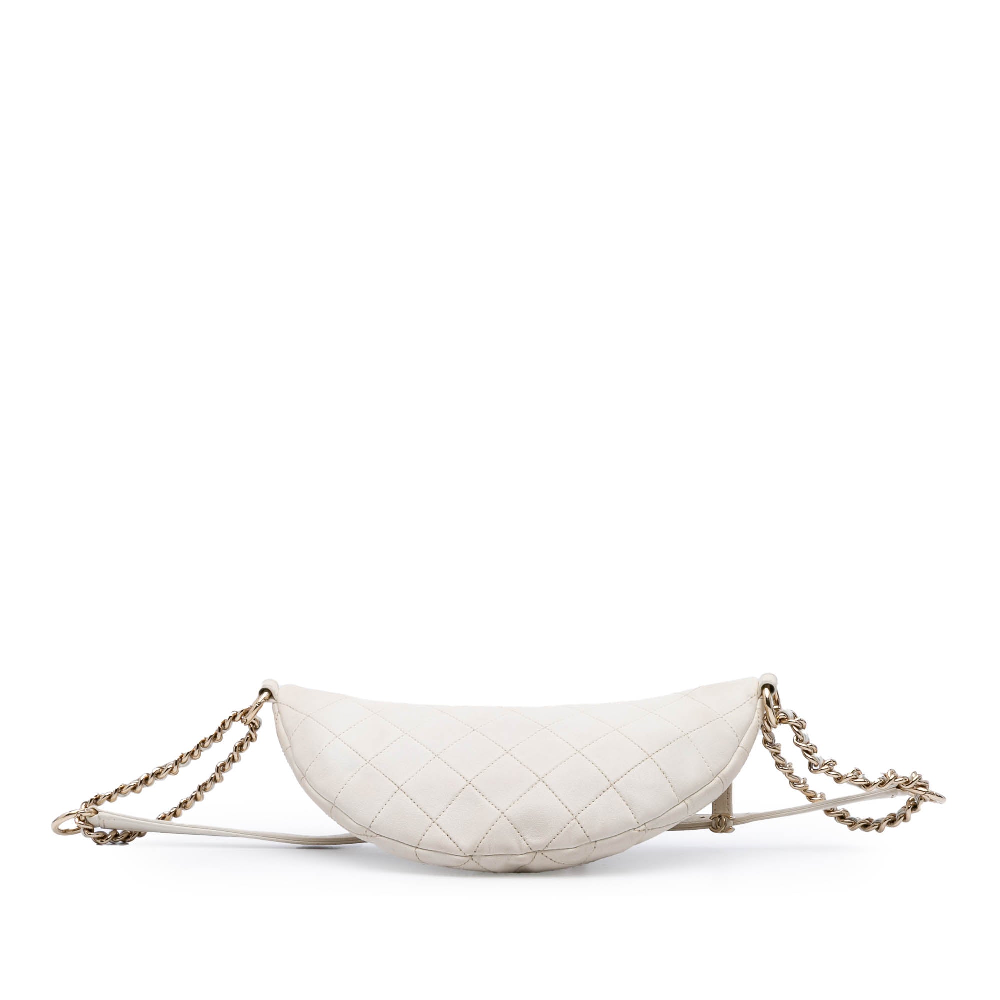 CC Quilted Lambskin Studded Logo Belt Bag