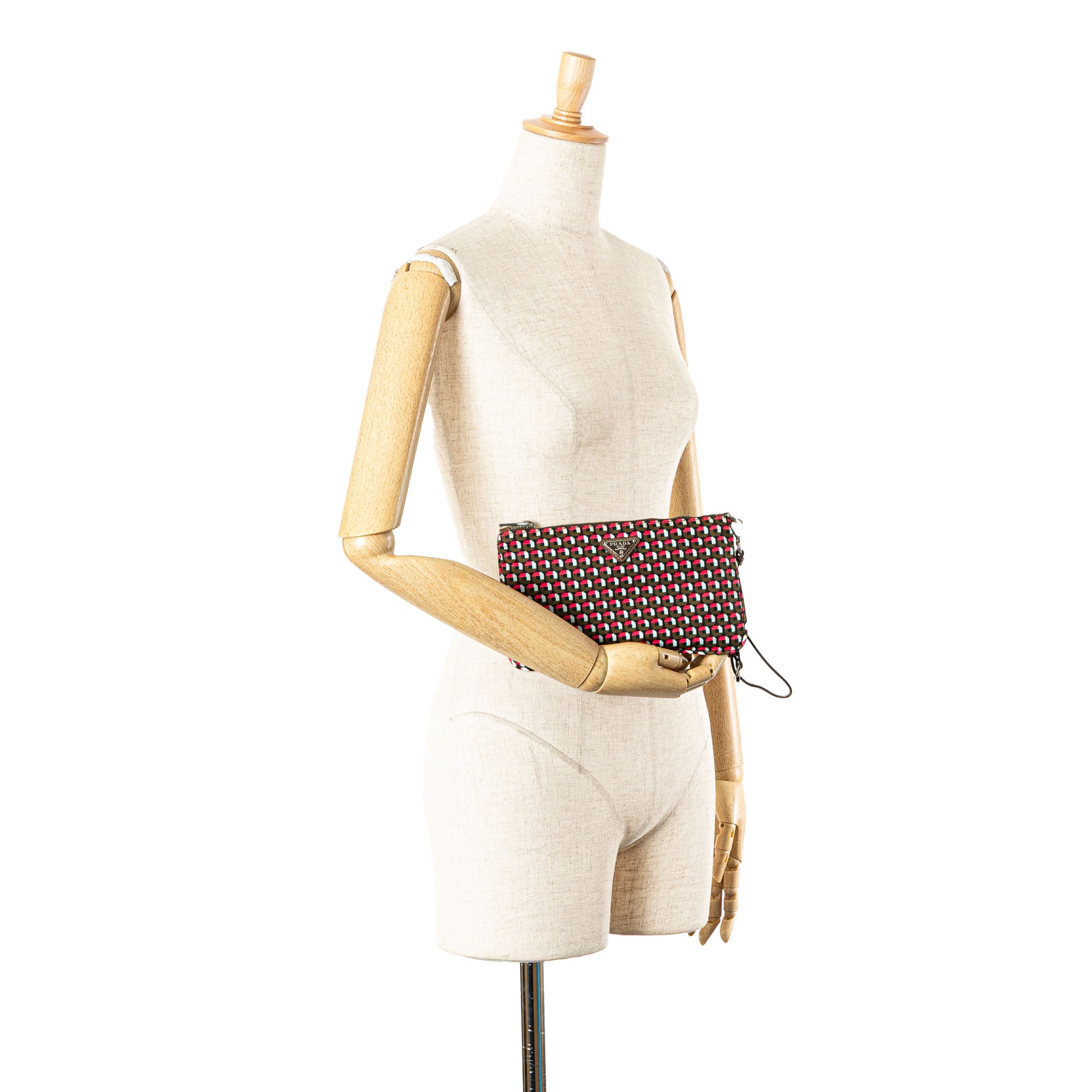 Tessuto Stampato Wristlet Clutch