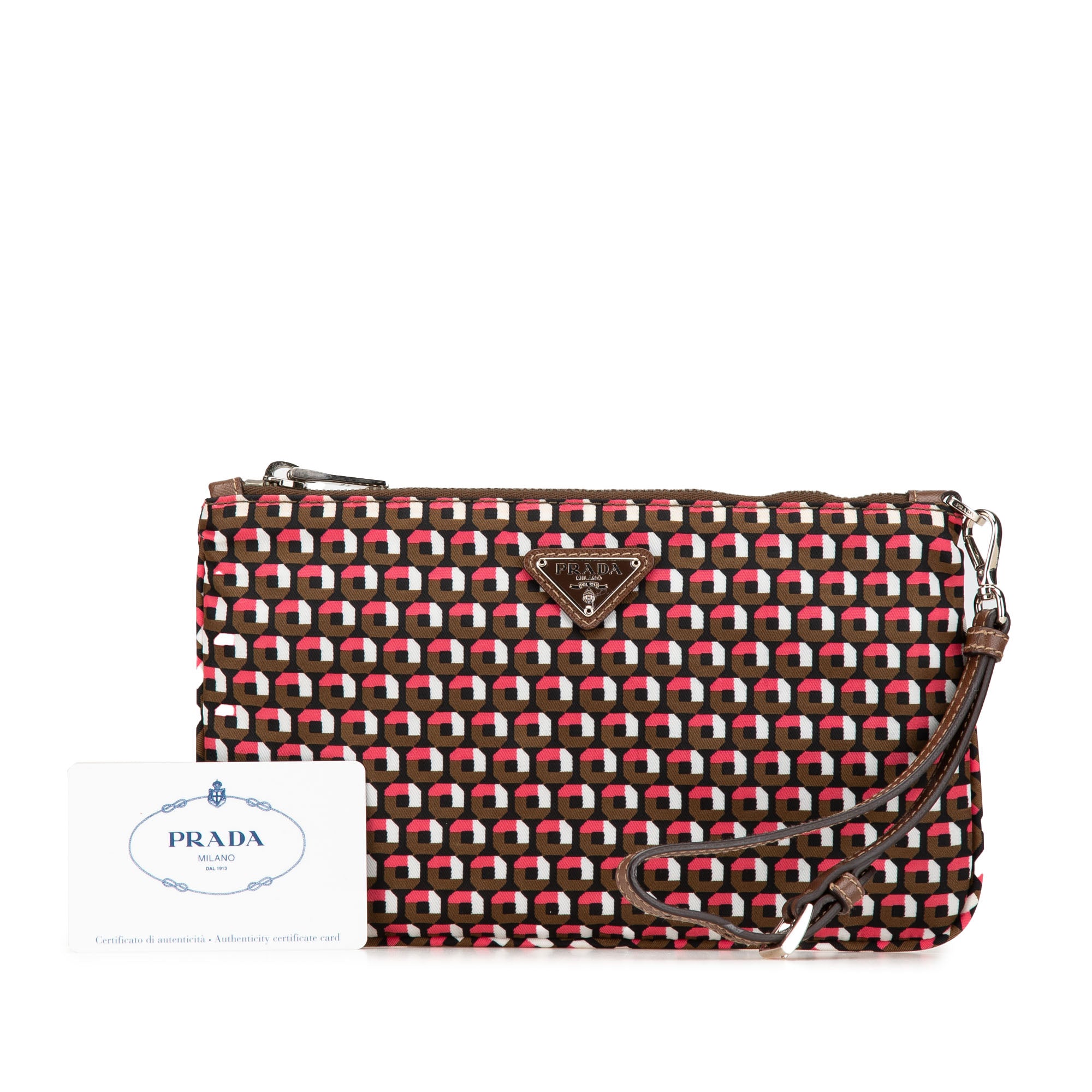 Tessuto Stampato Wristlet Clutch