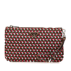 Tessuto Stampato Wristlet Clutch