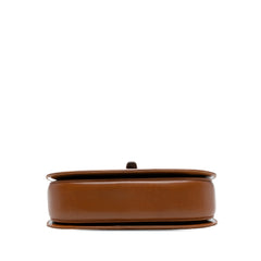 Small Grained Calfskin Bamboo Top Handle Bag