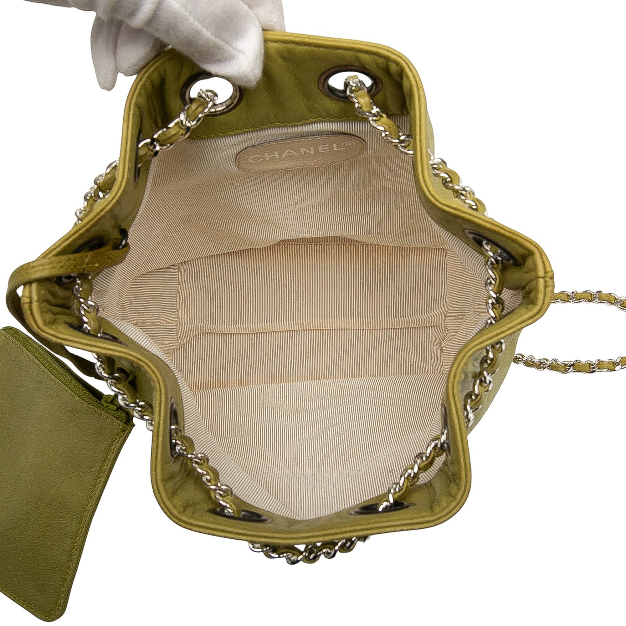 CC Lambskin Drawstring Backpack