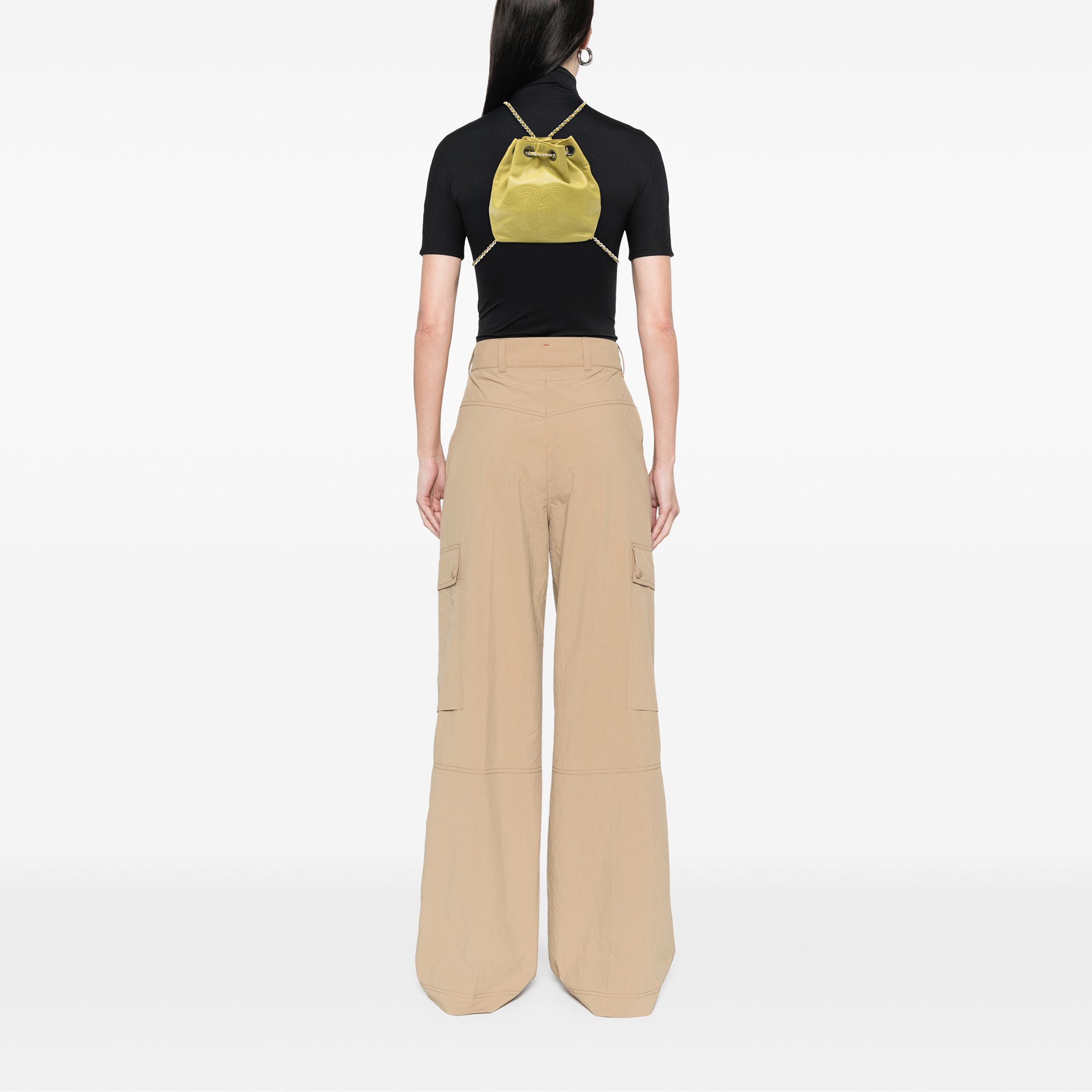 CC Lambskin Drawstring Backpack