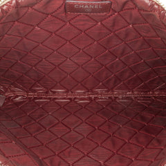 Large Lambskin Colorblock Patchwork O Case