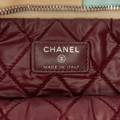 Large Lambskin Colorblock Patchwork O Case