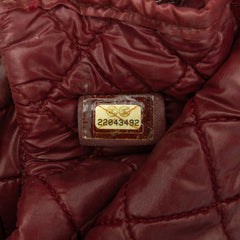 Large Lambskin Colorblock Patchwork O Case