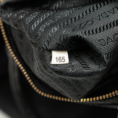 Vernice Trimmed Tessuto Boston Bag