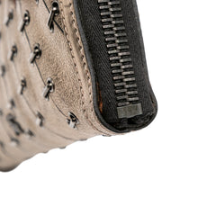 Metallic Leather Clutch