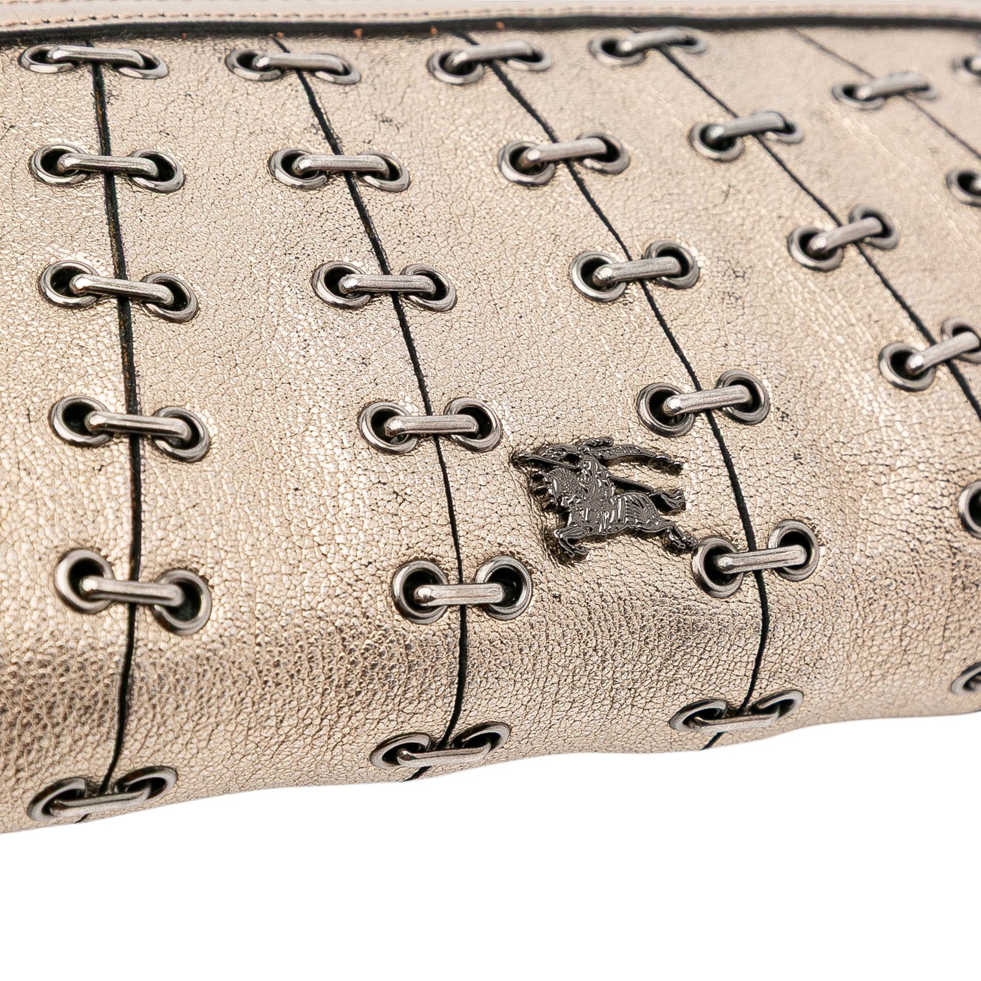 Metallic Leather Clutch