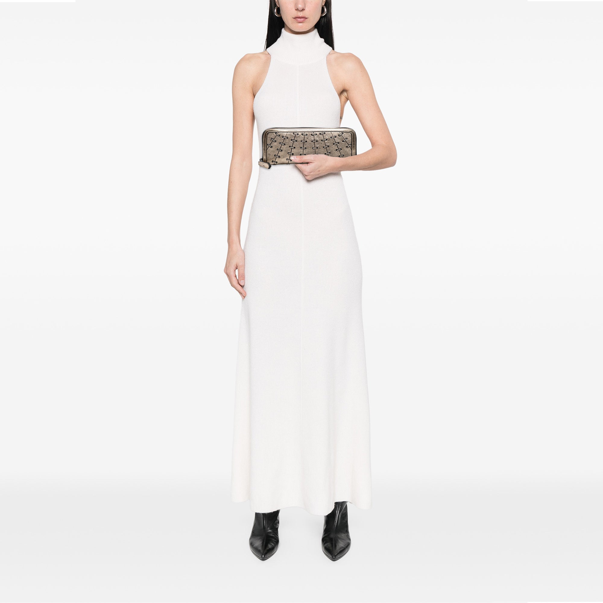 Metallic Leather Clutch