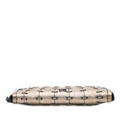 Metallic Leather Clutch