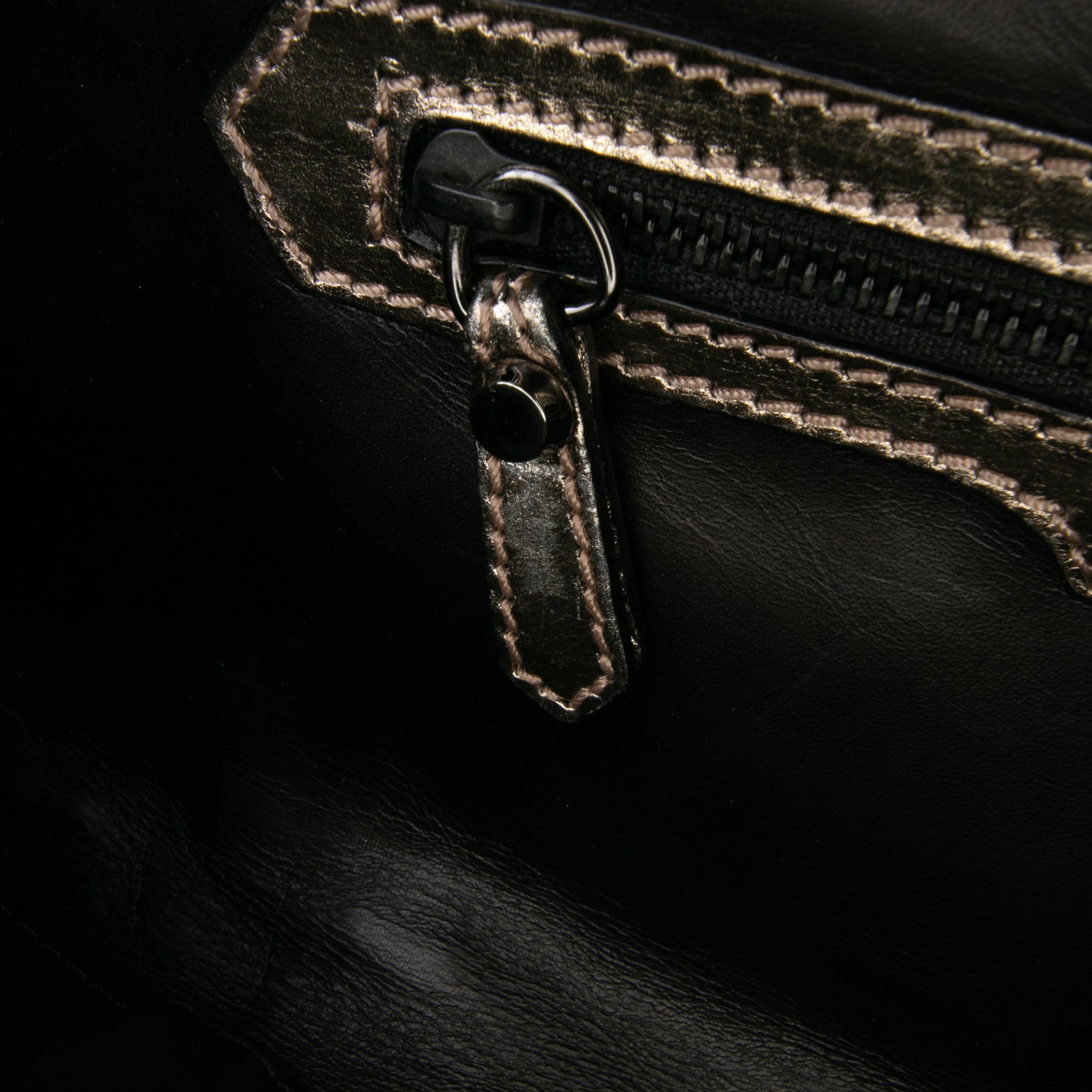 Metallic Leather Clutch