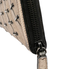 Metallic Leather Clutch