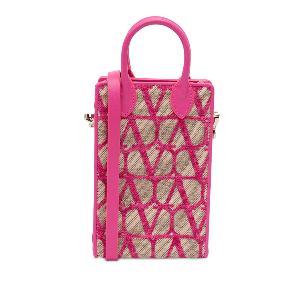 Leather Trimmed Toile Iconographe Satchel