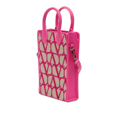 Leather Trimmed Toile Iconographe Satchel