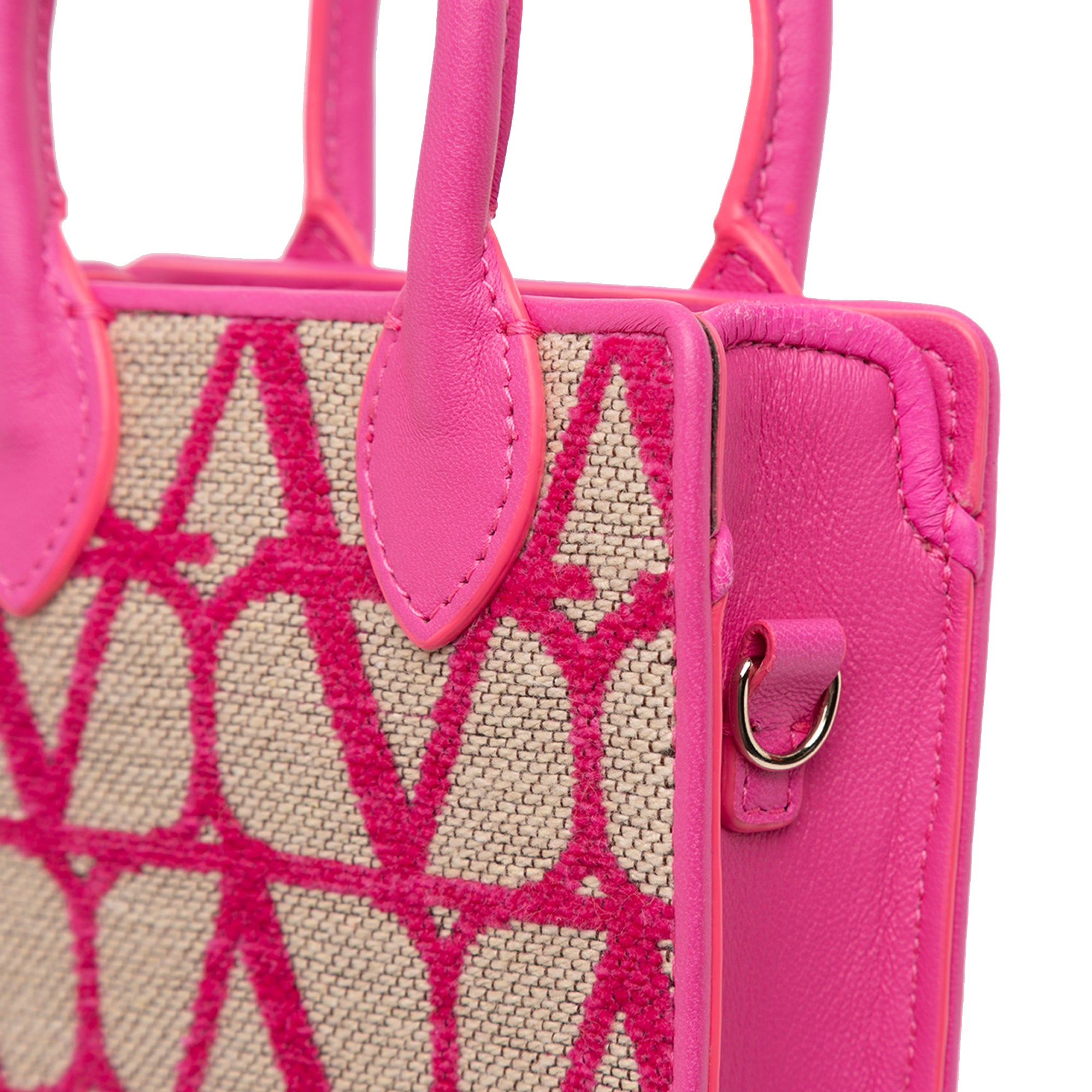 Leather Trimmed Toile Iconographe Satchel