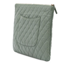 Large Quilted Lambskin O Case Clutch