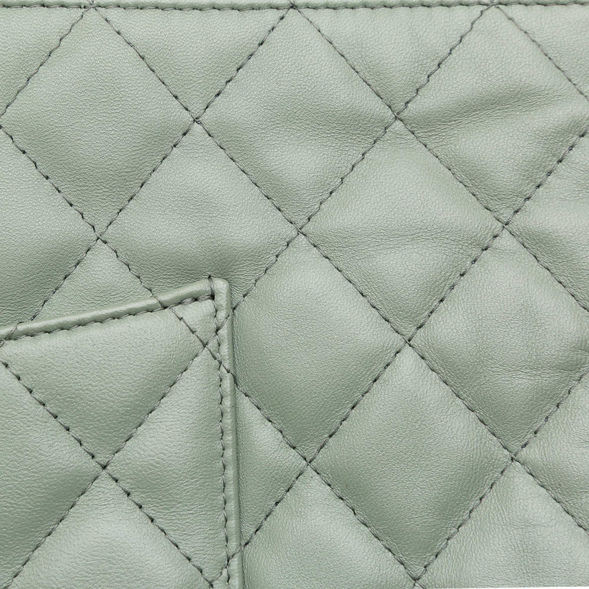 Large Quilted Lambskin O Case Clutch