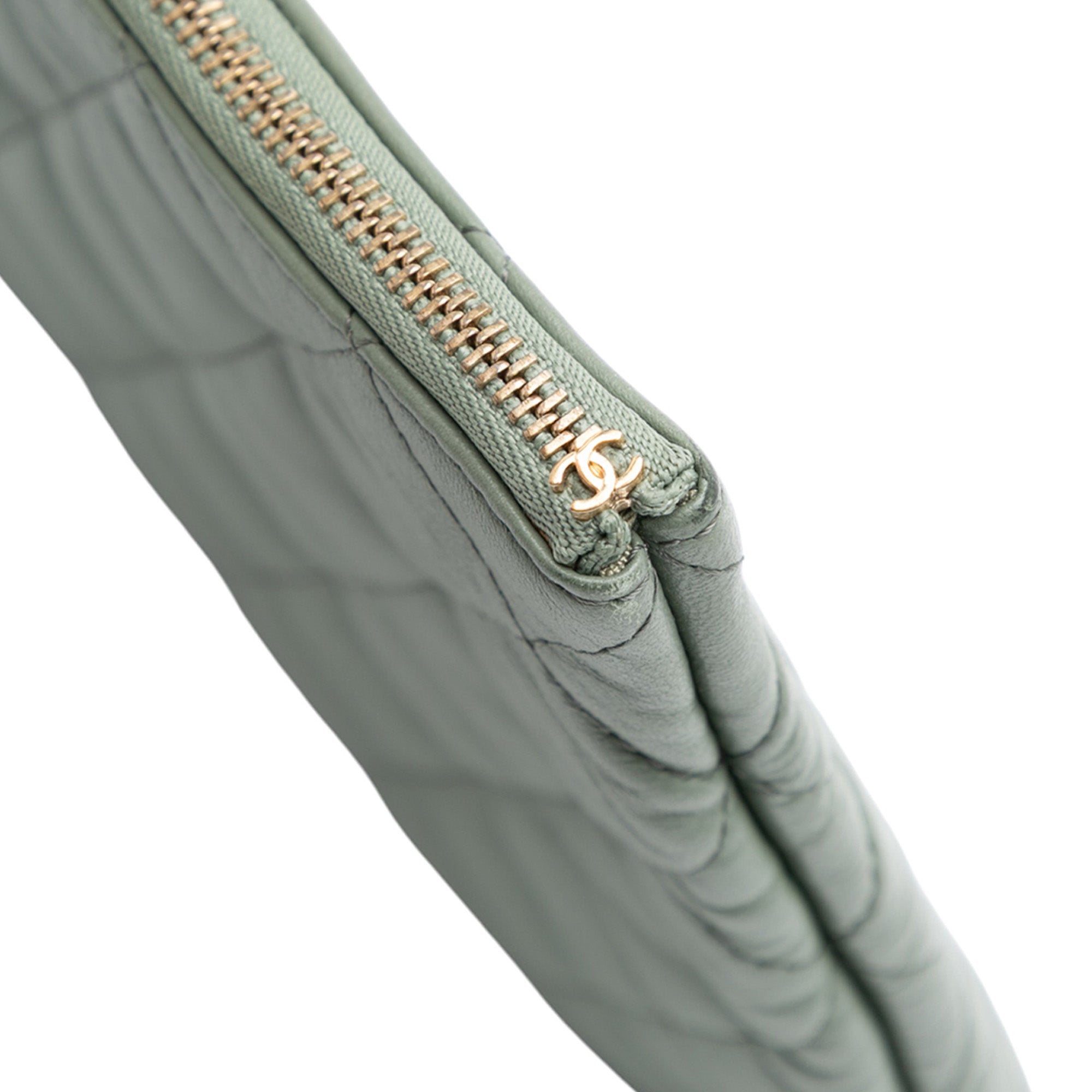 Large Quilted Lambskin O Case Clutch