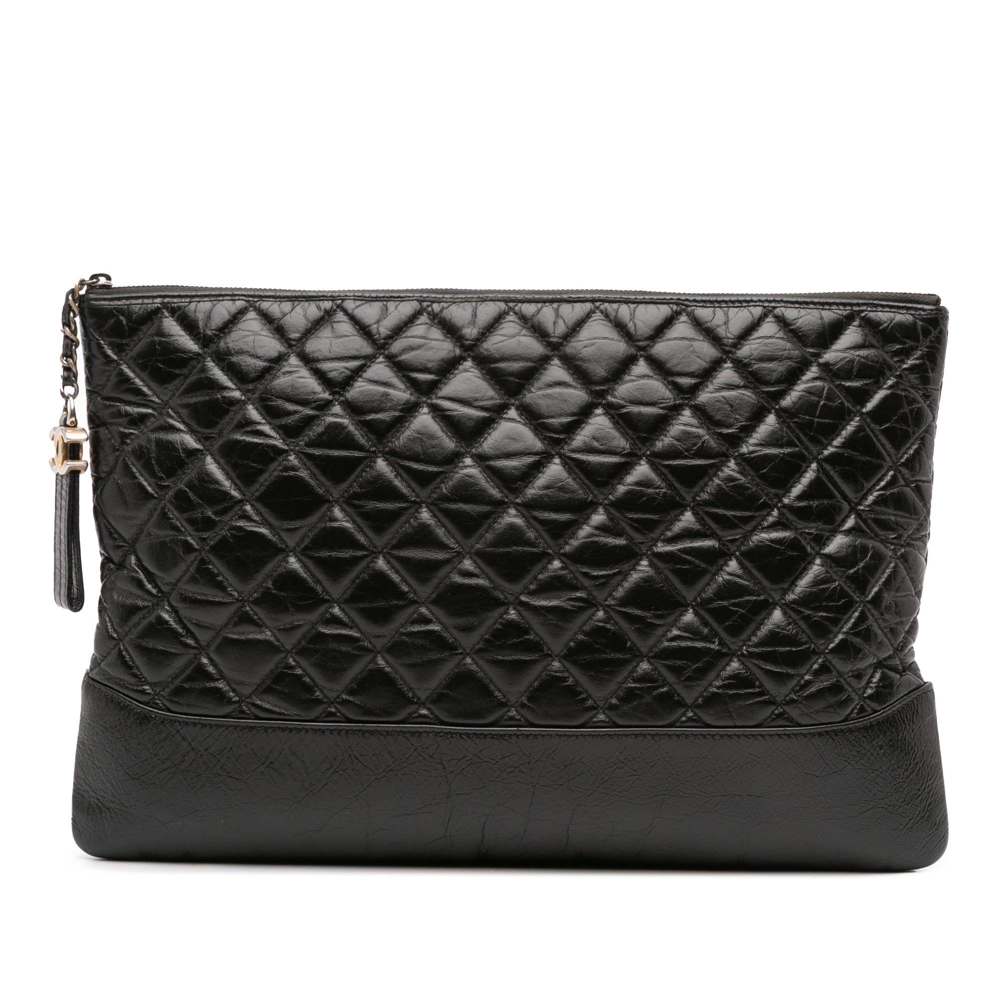 Large Aged Calfskin Gabrielle O Case Clutch