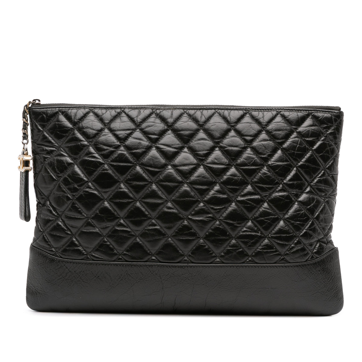 Large Aged Calfskin Gabrielle O Case Clutch