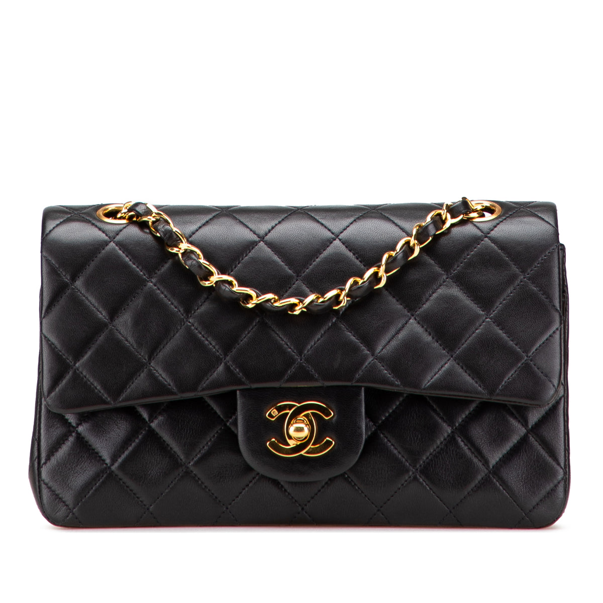 Small Classic Lambskin Double Flap