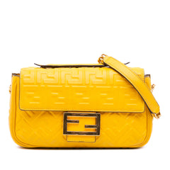 Zucca Embossed Chain Midi Baguette