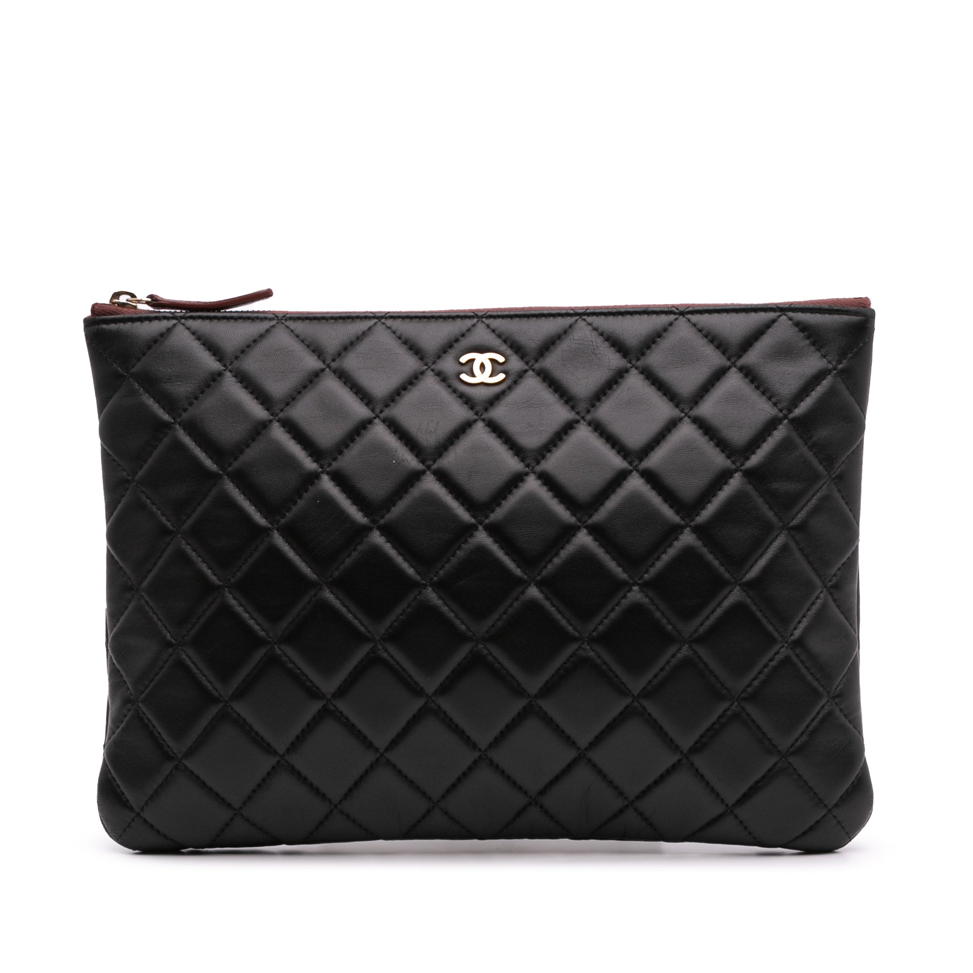 Medium Quilted Lambskin O Case Clutch