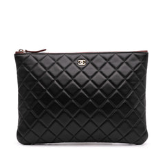 Medium Quilted Lambskin O Case Clutch