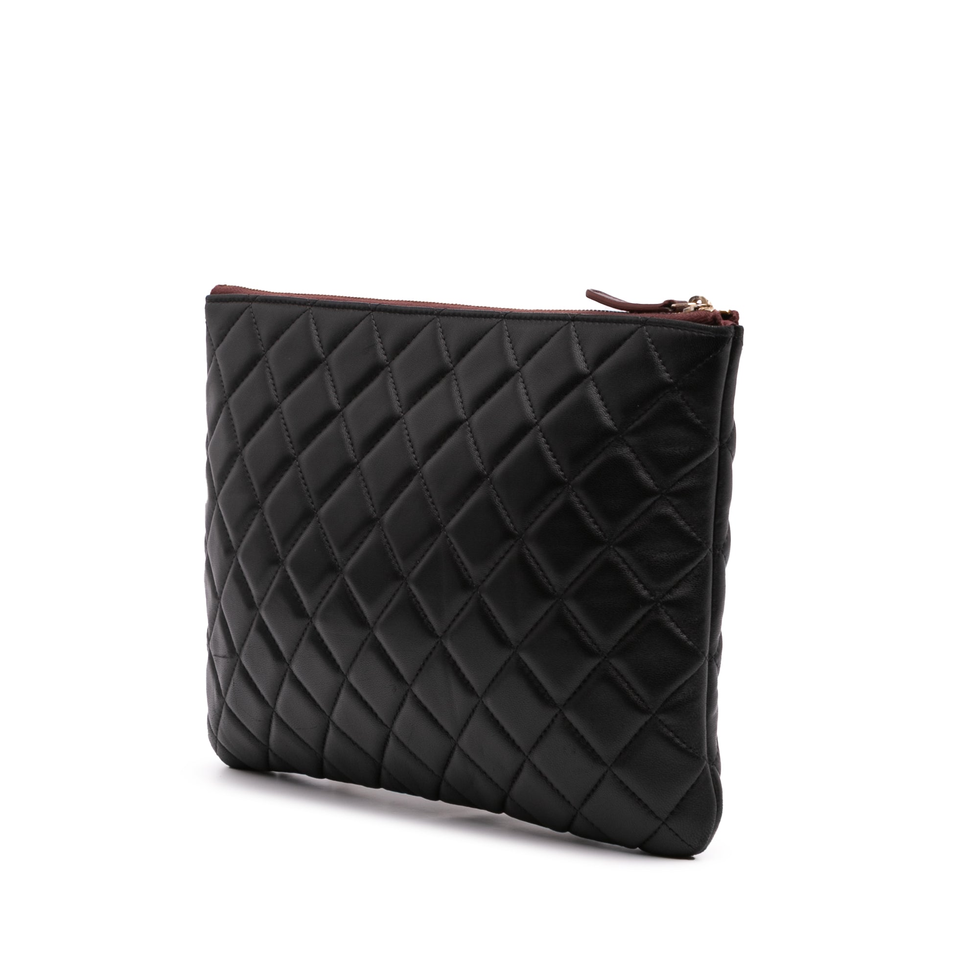Medium Quilted Lambskin O Case Clutch