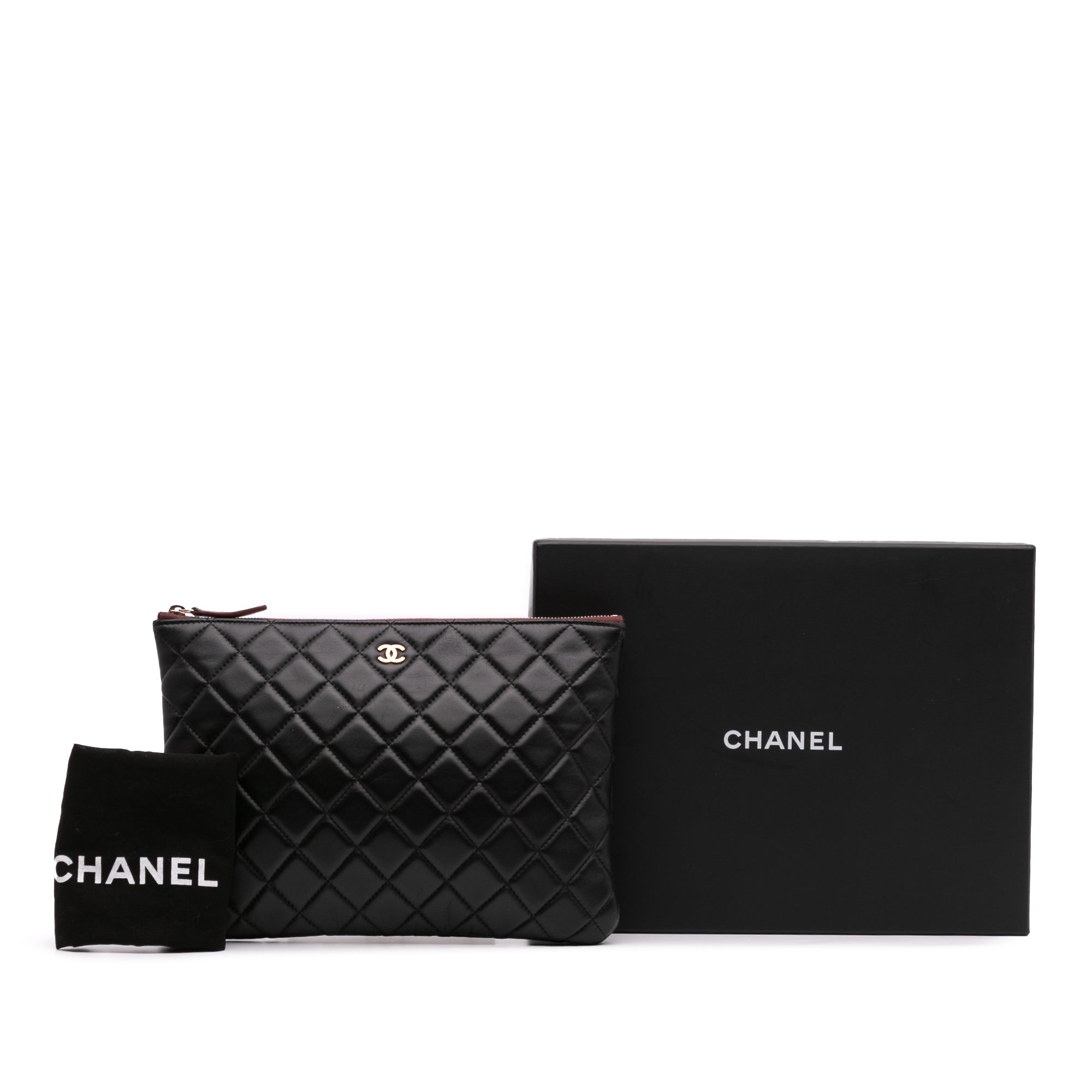 Medium Quilted Lambskin O Case Clutch