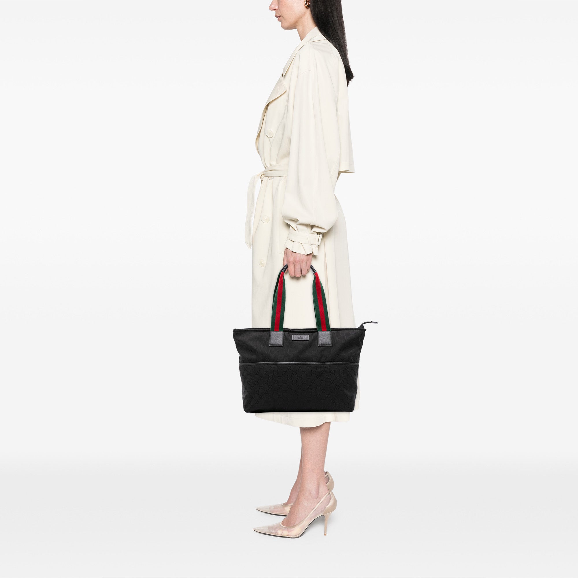 GG Canvas Web Tote