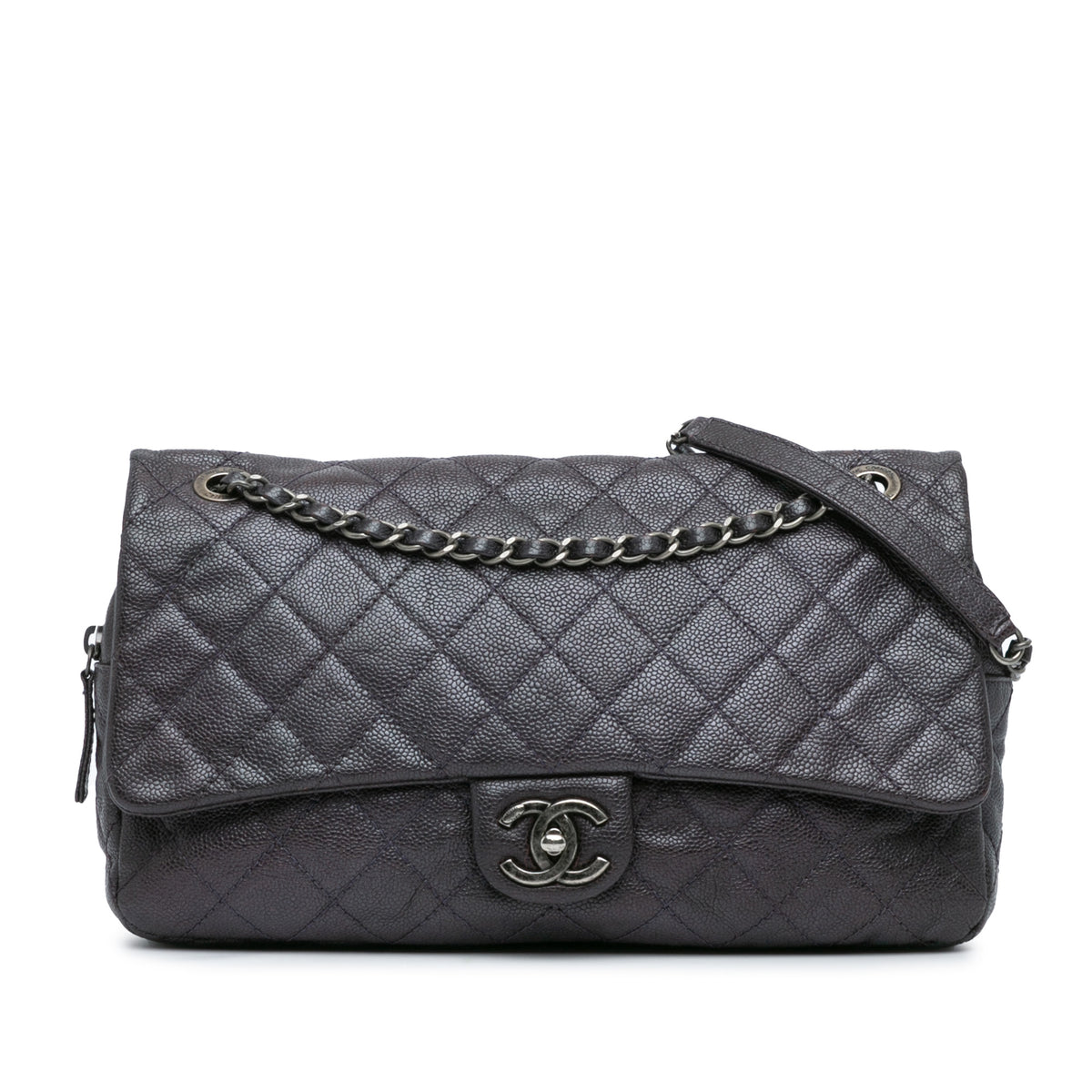 Jumbo Quilted Caviar Easy Flap