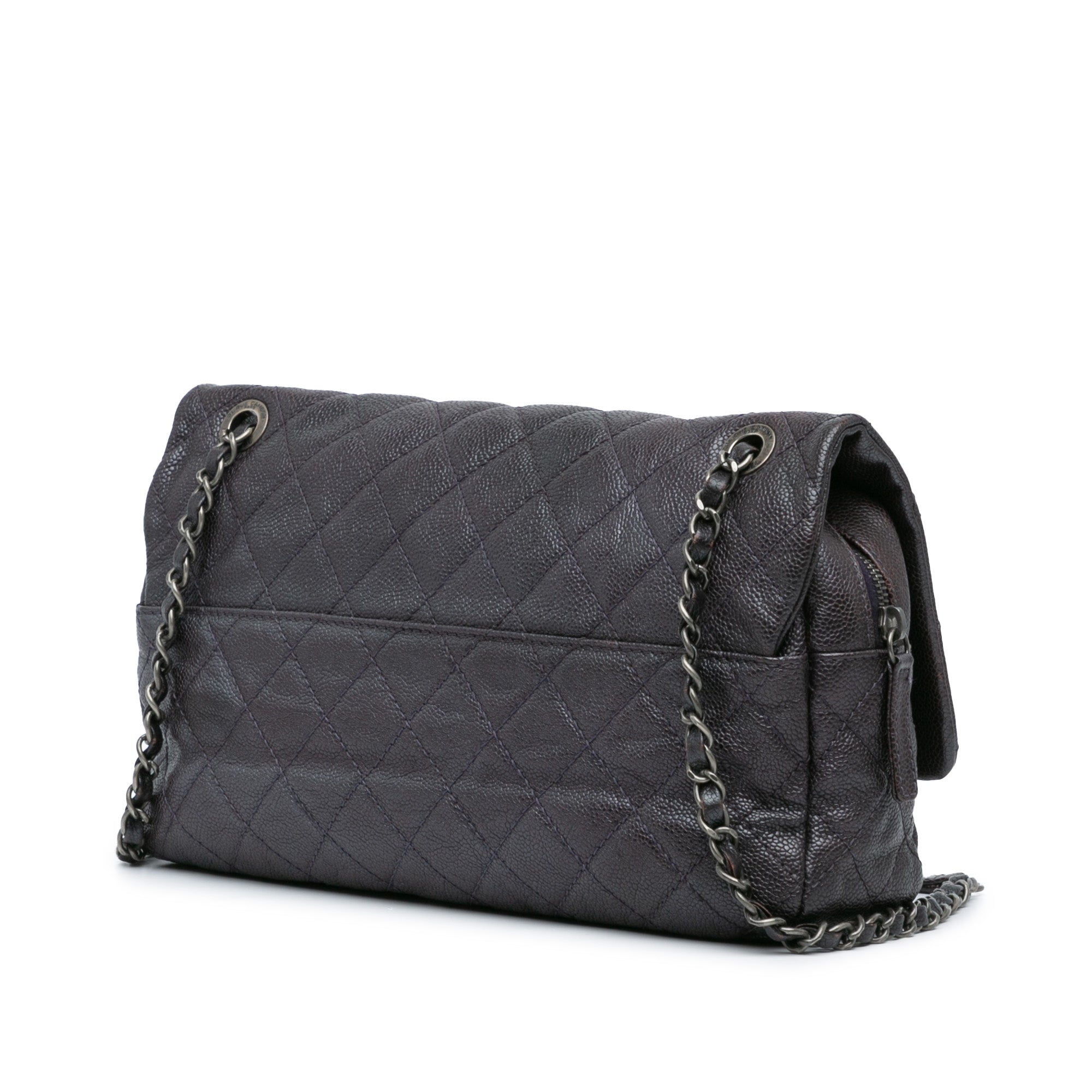 Jumbo Quilted Caviar Easy Flap