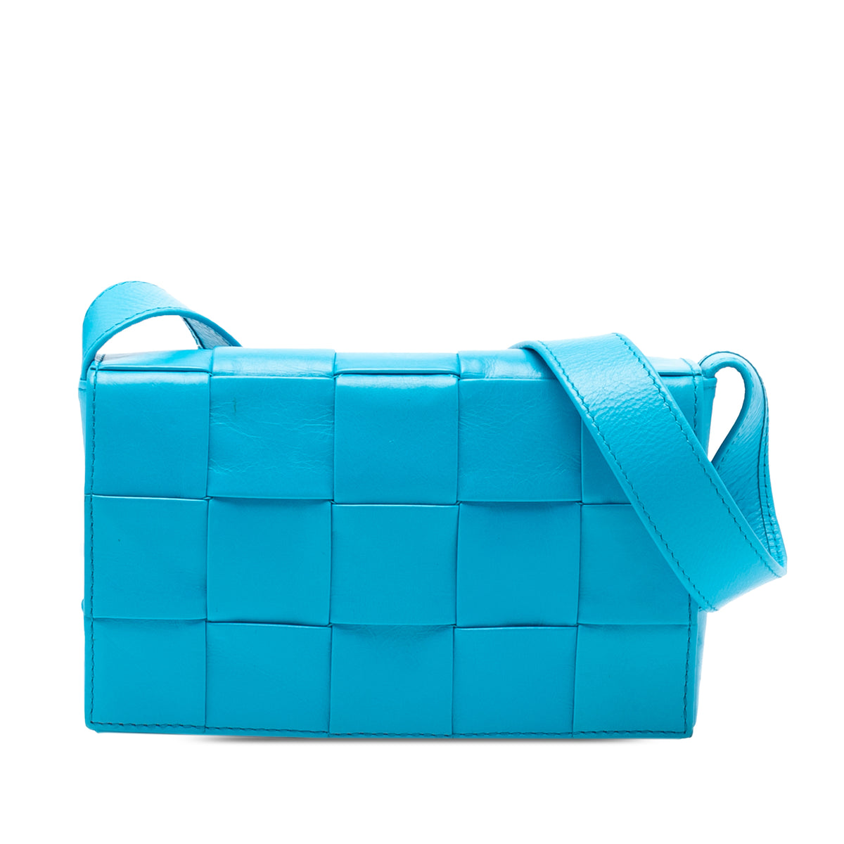 Small Paper Calfskin Intrecciato Cassette Crossbody