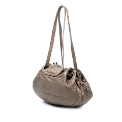 Lambskin Cannage Drawstring Hobo