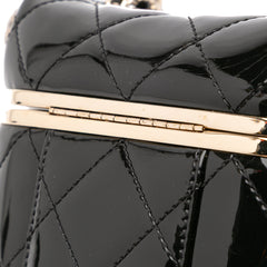 Quilted Patent Logo Chain Vanity Case