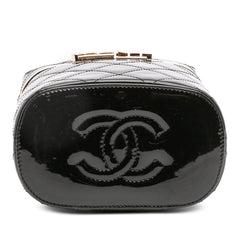 Quilted Patent Logo Chain Vanity Case