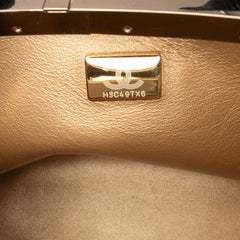 Quilted Patent Logo Chain Vanity Case