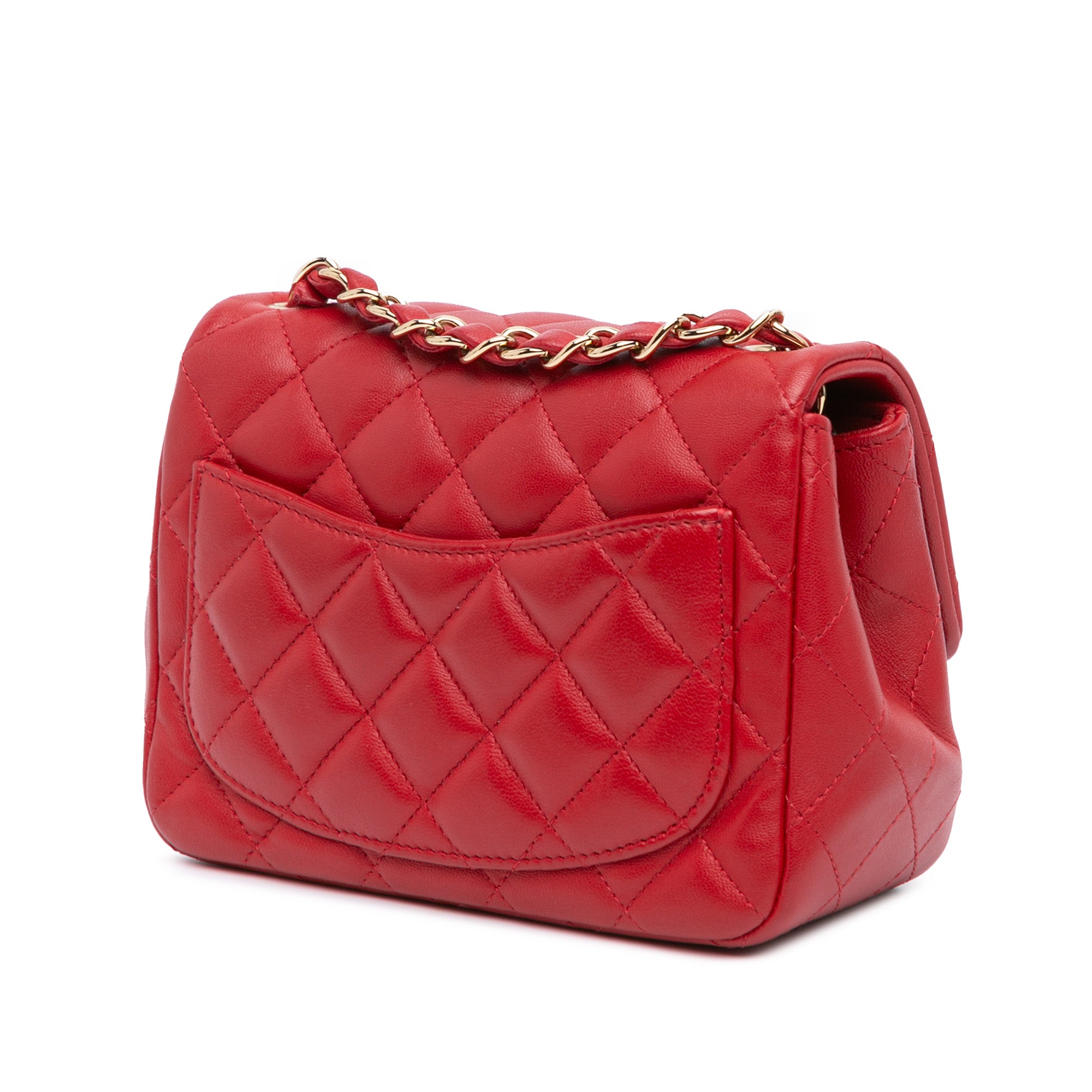 Mini Square Classic Lambskin Single Flap