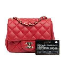 Mini Square Classic Lambskin Single Flap