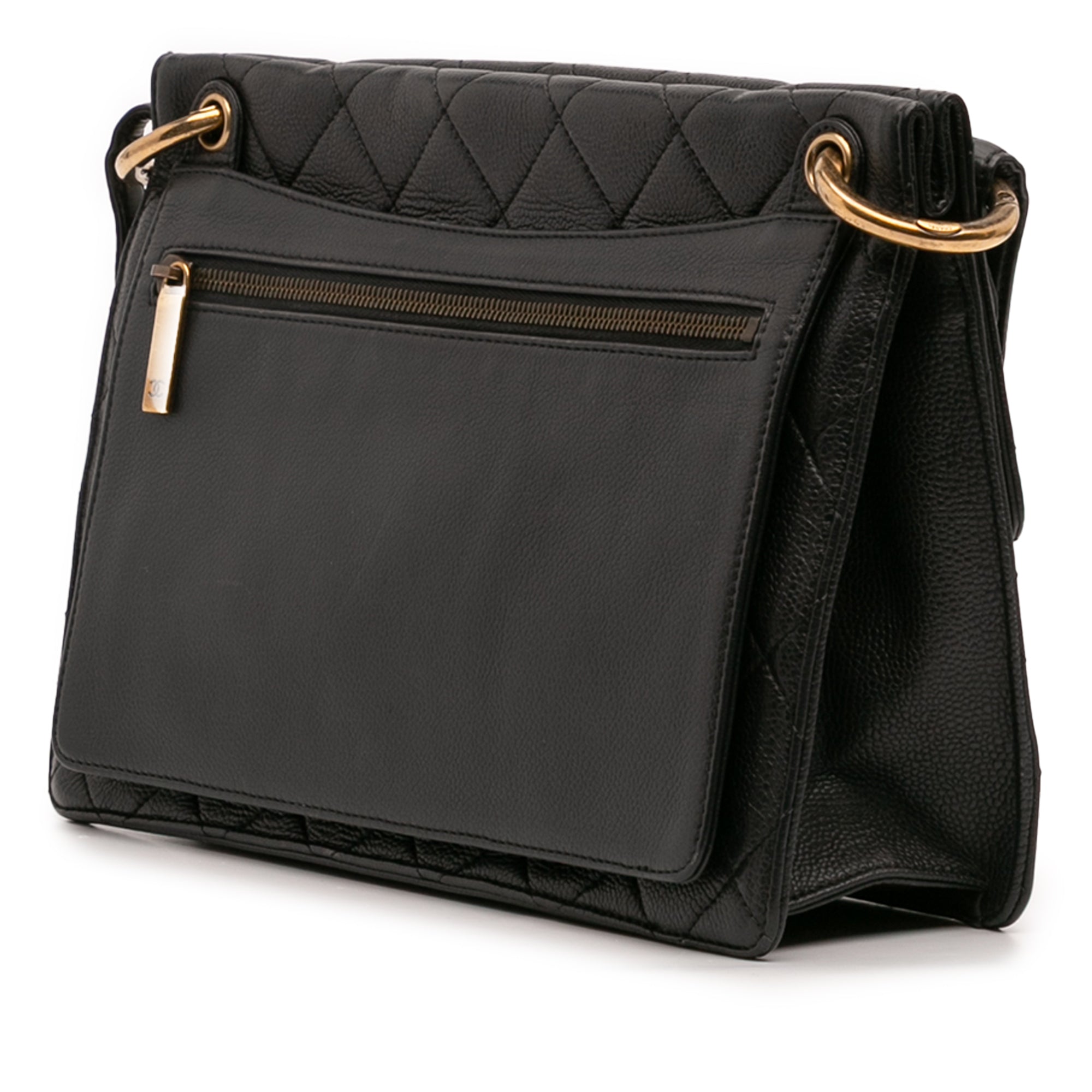 Jumbo CC Quilted Caviar Chunky Chain Flap