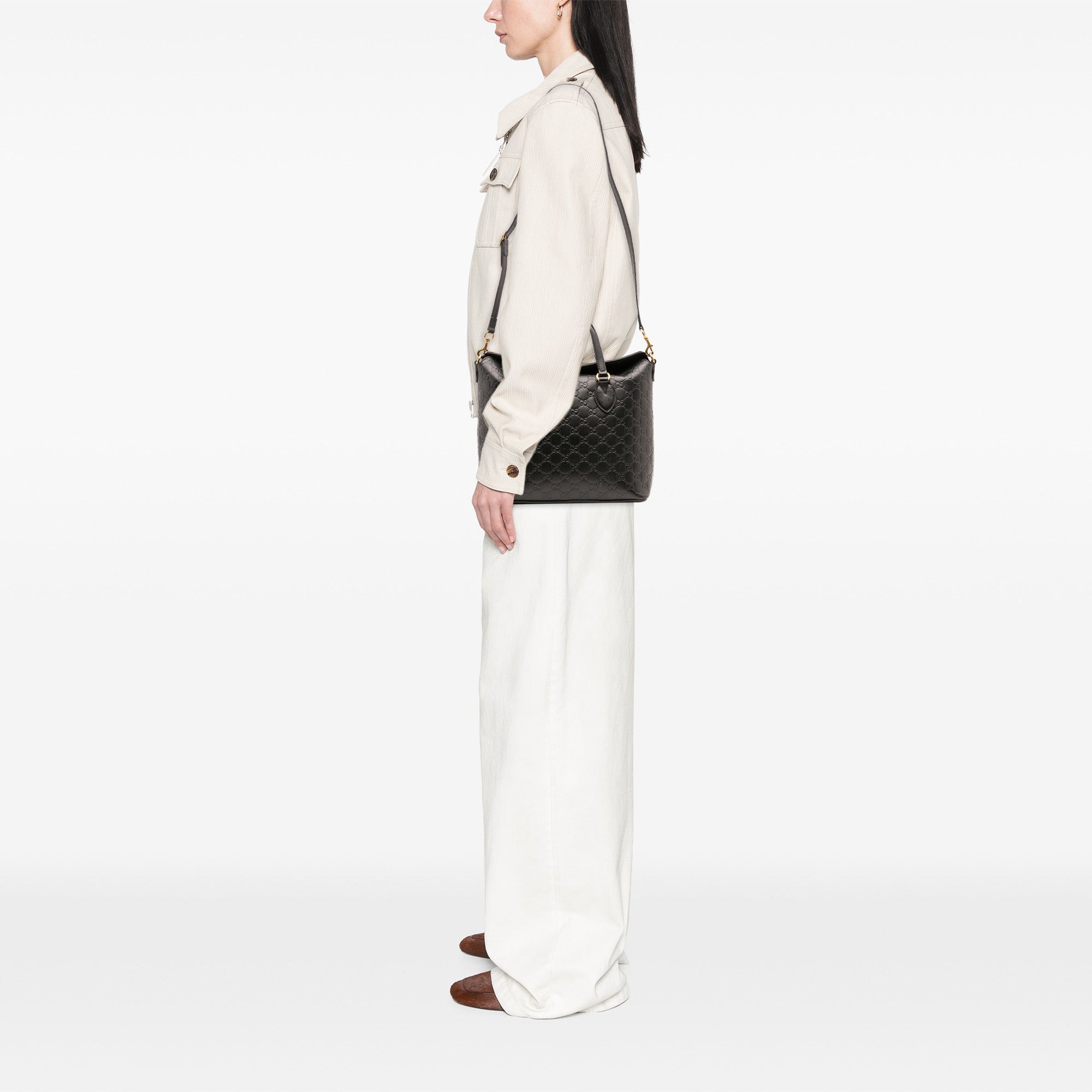 Guccissima Linea A Fold Over Satchel