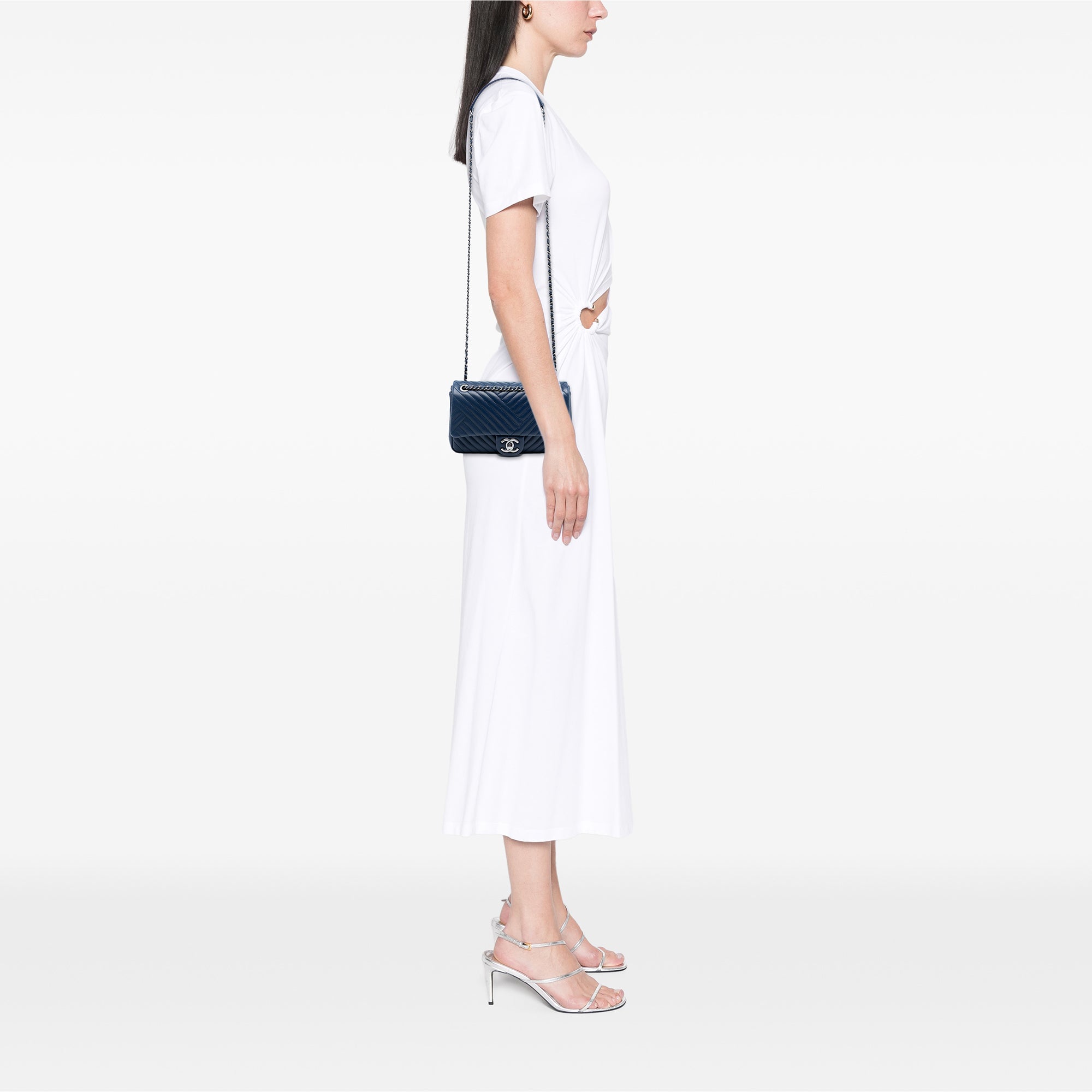 Small Lambskin CC Crossing Flap