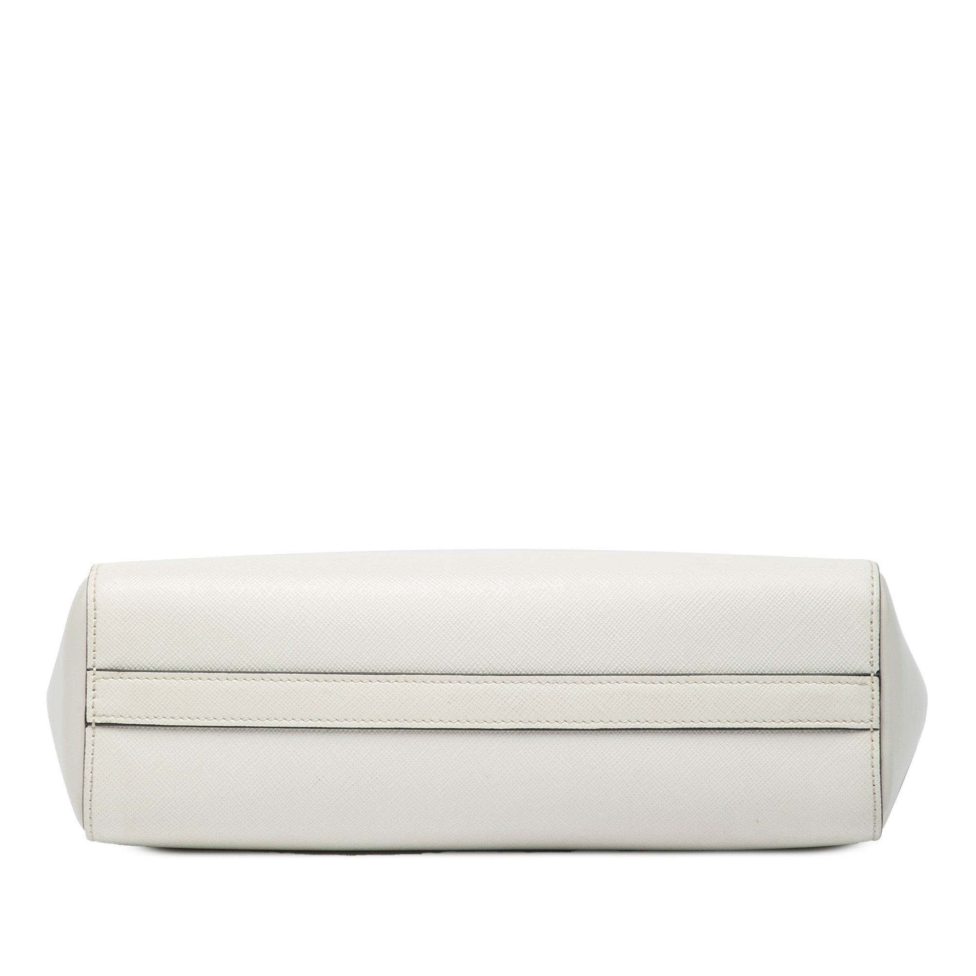 Small Soft Calf Trimmed Saffiano Zippered Tote