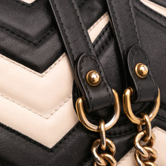 Medium GG Marmont Bicolor Matelasse Leather Shoulder Bag