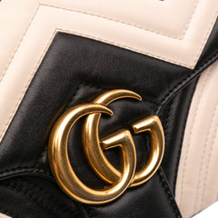 Medium GG Marmont Bicolor Matelasse Leather Shoulder Bag
