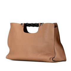 Medium Leather Bamboo Daily Shopper