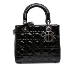 Medium Patent Cannage Lady Dior